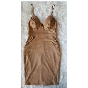 Tan pencil dress